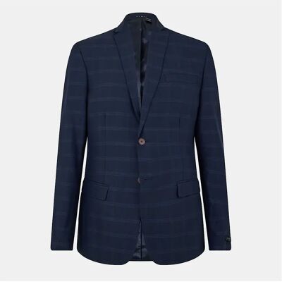 Ted Baker Men's Rust Plaid Flap Pocket Suit Jacket - Navy - Size: 44 54 Ted Baker Men's Rust Plaid Flap Pocket Suit Jacket - Navy - Size: 44 54