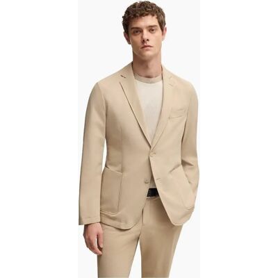 Hugo Boss Men's Mens Solid Patterned Notch Collared Blazer - Cream - Size: 42 52 Hugo Boss Men's Mens Solid Patterned Notch Collared Blazer - Cream - Size: 42 52