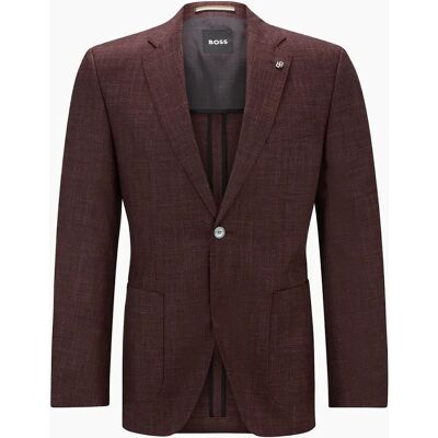 Hugo Boss Men's H Janson Notch Collared Solid Patterned Blazer - Open Red - Size: 42 52 Hugo Boss Men's H Janson Notch Collared Solid Patterned Blazer - Open Red - Size: 42 52