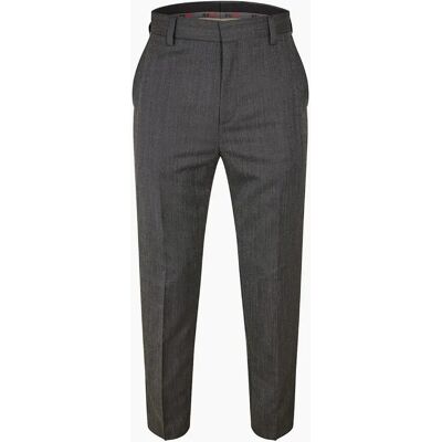 Hugo Boss Men's Solid Patterned Flat Front Mid Rise Chinos - Grey - Size: 32 Hugo Boss Men's Solid Patterned Flat Front Mid Rise Chinos - Grey - Size: 32