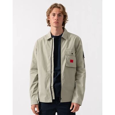 Hugo Boss Men's HUGO Emmond Mens Zip Overshirt - Light/Pastel Green 337 - Light Pastel Green - Size: M Hugo Boss Men's HUGO Emmond Mens Zip Overshirt - Light/Pastel Green 337 - Light Pastel Green - Size: M