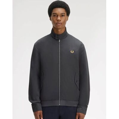Men's Fred Perry Mens Twill Harrington Jacket - Anchor Grey 297 - Black - Size: 40/Regular Men's Fred Perry Mens Twill Harrington Jacket - Anchor Grey 297 - Black - Size: 40/Regular