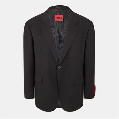 Hugo Boss Men's Solid Patterned Lapel Collared Flap Pocket Blazer - Black - Size: 38/Regular Hugo Boss Men's Solid Patterned Lapel Collared Flap Pocket Blazer - Black - Size: 38/Regular
