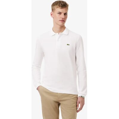 Lacoste White Model 4 Long Sleeve Polo Shirt - Polo Shirt Lacoste White Model 4 Long Sleeve Polo Shirt - Polo Shirt