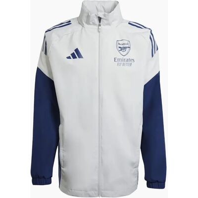 Adidas Men's AFC Colour Block Side Pocket Rain Coat - White - Size: Regular/34 Adidas Men's AFC Colour Block Side Pocket Rain Coat - White - Size: Regular/34