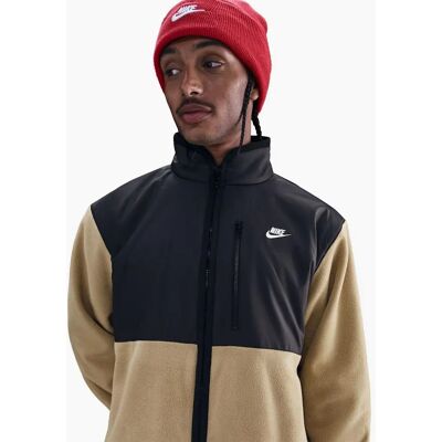 Nike Men's Solid Patterned Full Zipper Sweat Jacket with Zipped Pocket - Parachute Beige - Size: S Nike Men's Solid Patterned Full Zipper Sweat Jacket with Zipped Pocket - Parachute Beige - Size: S