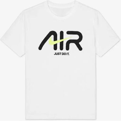Nike CW0725-100 White Swoosh T-Shirt - T-Shirt Nike CW0725-100 White Swoosh T-Shirt - T-Shirt