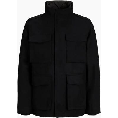 jack & jones Men's Alex High Neck Flap Pocket Field Jacket - Black - Size: 44/Regular jack & jones Men's Alex High Neck Flap Pocket Field Jacket - Black - Size: 44/Regular