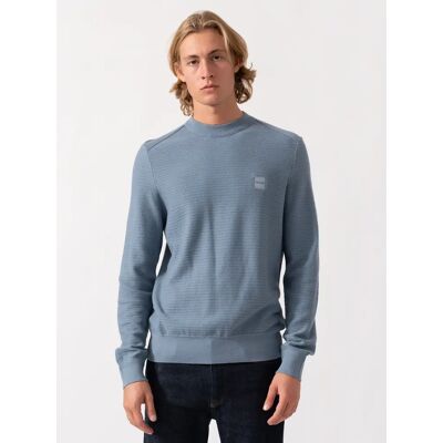 Hugo Boss Men's BOSS Orange Anion S Mens Crew Neck Jumper - Medium Blue 424 - Grey - Size: 38 Hugo Boss Men's BOSS Orange Anion S Mens Crew Neck Jumper - Medium Blue 424 - Grey - Size: 38