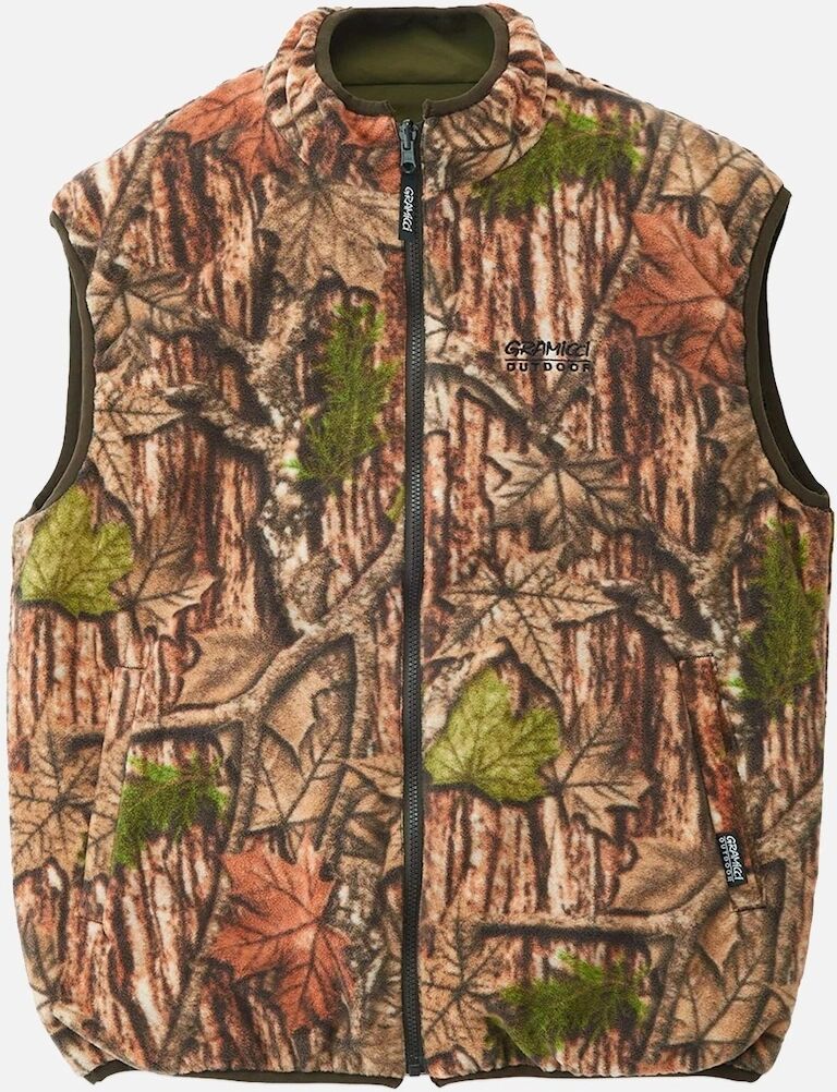 Men's Gramicci Reversible Fleece Vest - Leaf Camo - Size: 40