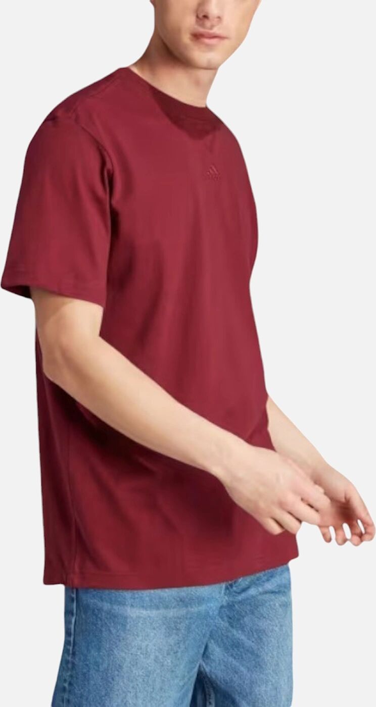 Men's Adidas ALL SZN IC9793 Mens T Shirts Crew Neck Loose Fit Short Sleeve Summer Tee - Red - Size: 38