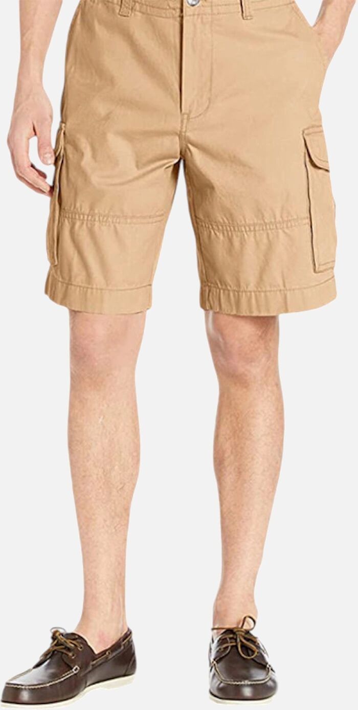 Men's TOMMY HILFIGER Mens Cargo Shorts Cotton Combat Short Casual 6 Pockets Half Pants - Green - Size: 33/32