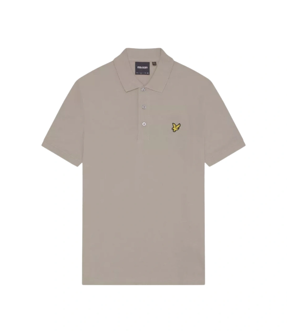 Lyle and Scott Men's Lyle & Scott Branded Chest Logo Sage Uniform Green Polo Shirt - Tan - Size: 40