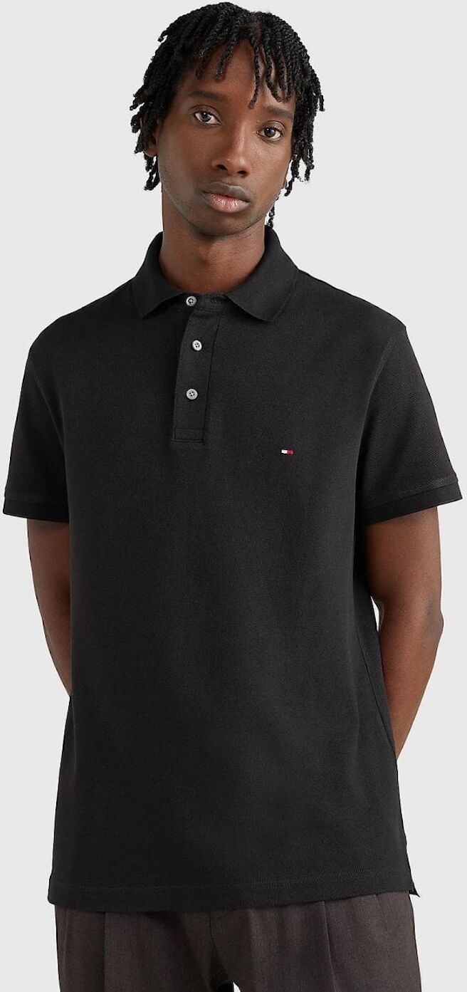 Men's Tommy Hilfiger Core 1985 Slim Mens Polo Shirt - Black - Size: 40/Regular