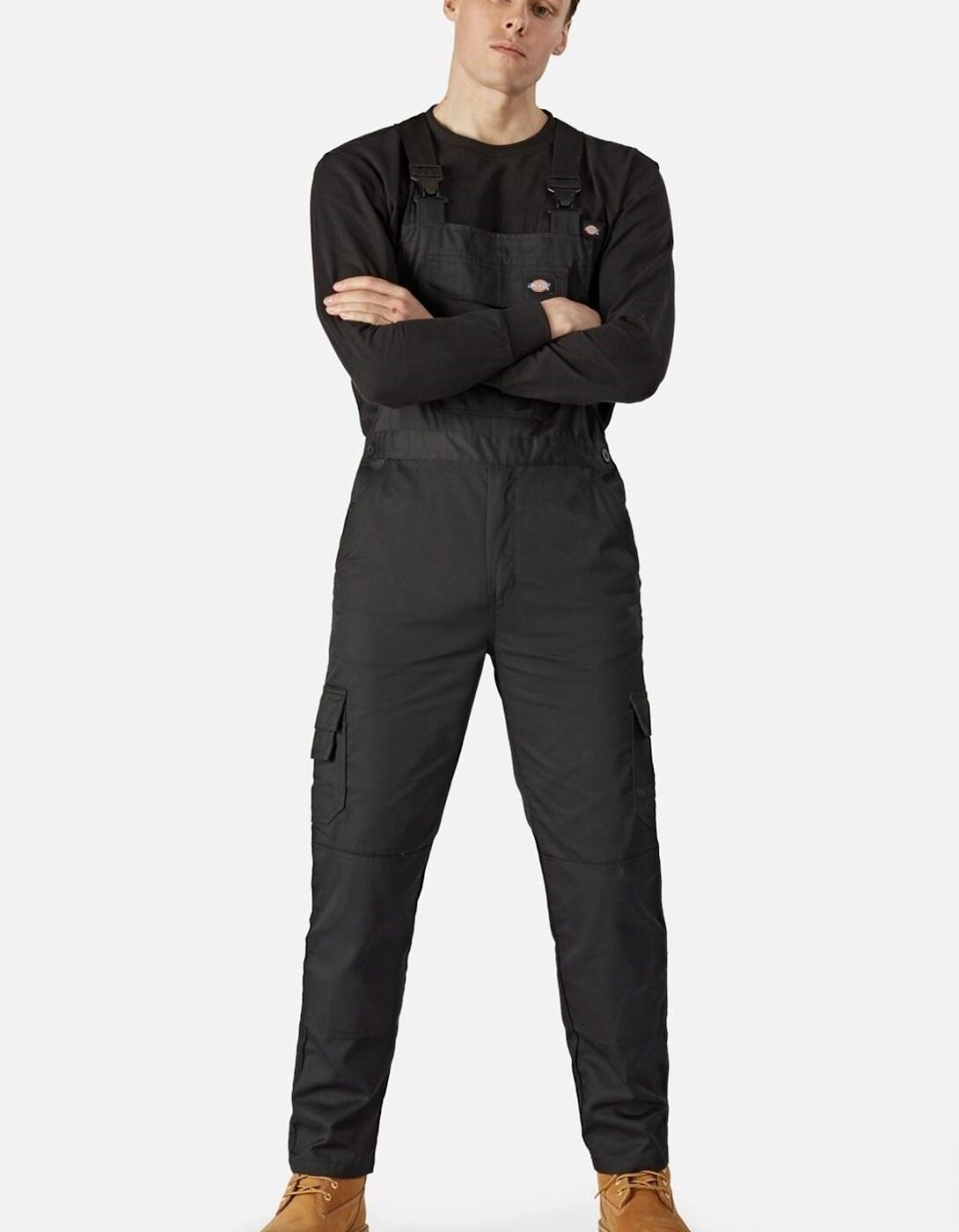 Men's Dickies Everyday Bib and Brace Synthetic Men's Black Work Overall - Size: L