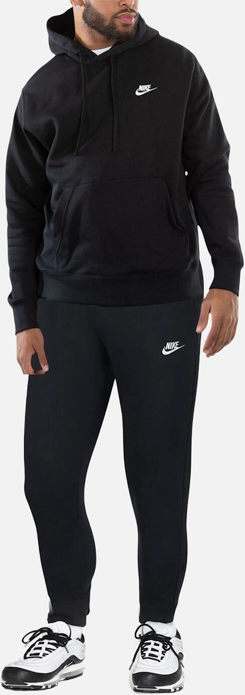 Men's Nike Club Mens Tracksuits Fleece Joggers Relaxed Fit Foundation Overhead Hoodie - Black - Size: 2XL