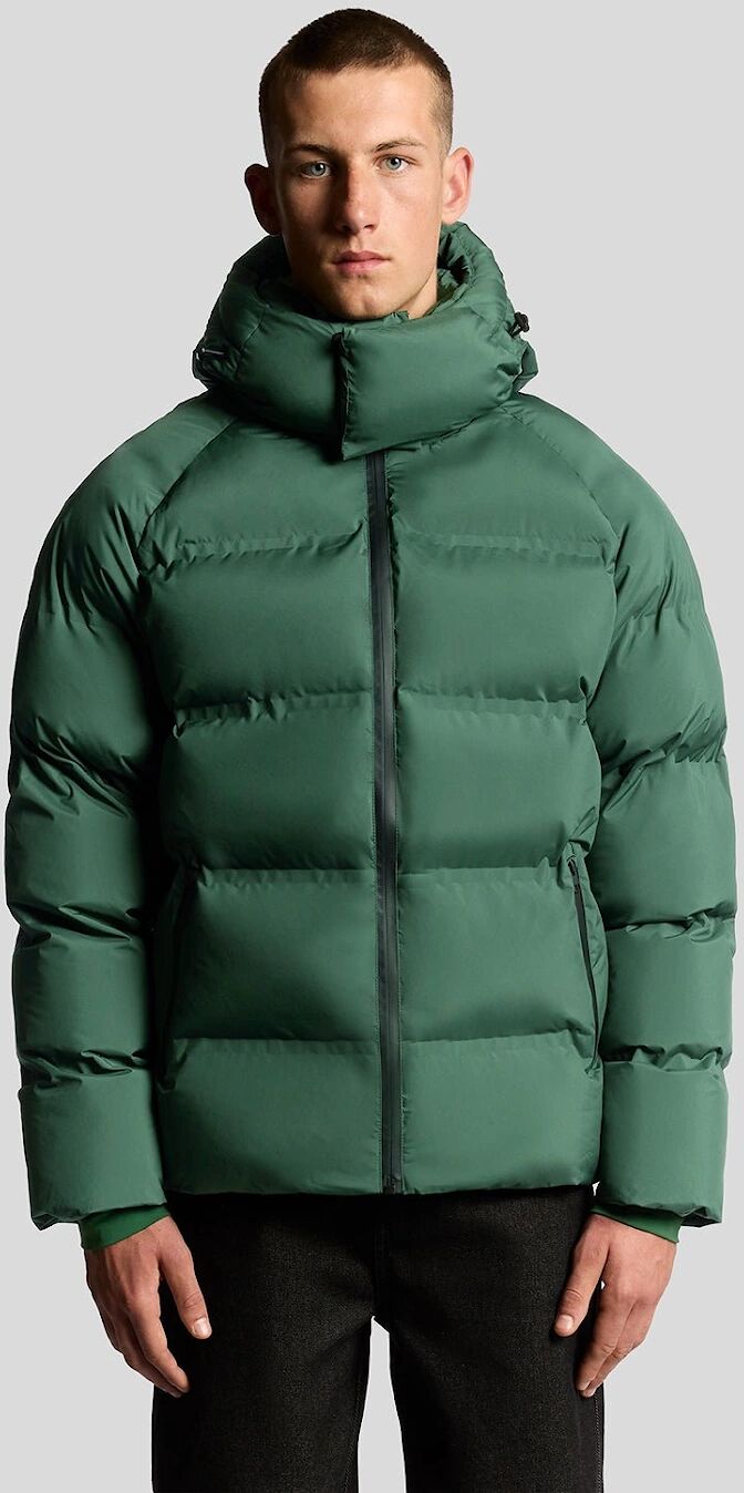 Lyle And Scott Men's Heavyweight Hooded Puffer Jacket - Green - Size: 42/Regular