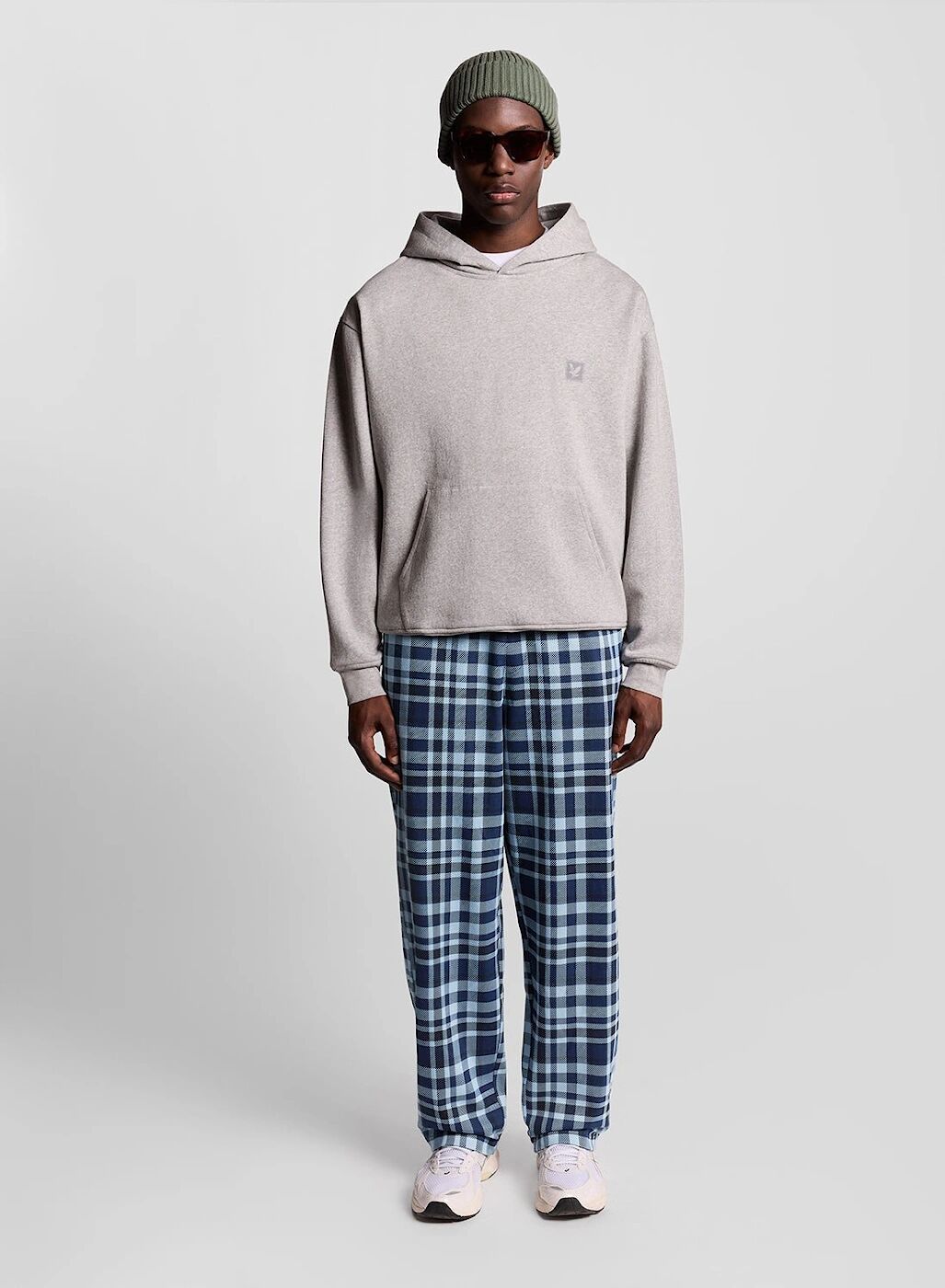 Lyle And Scott Men's Jersey Check Lounge Pants - Navy - Size: 29/28/32