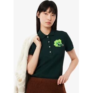 Lacoste Women's Slim Fit L.12.D Stretch Mini Piqué Polo Shirt - Green - Size: 6