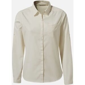Women's Craghoppers Womens/Ladies Kiwi II Long-Sleeved Shirt - Sea Salt White - Size: 12 Women's Craghoppers Womens/Ladies Kiwi II Long-Sleeved Shirt - Sea Salt White - Size: 12
