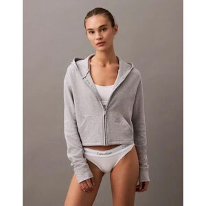 Women's Calvin Klein MODERN TERRY Womens Full Zip Hoodie Grey Heather - Size: 14 Women's Calvin Klein MODERN TERRY Womens Full Zip Hoodie Grey Heather - Size: 14
