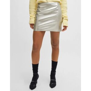 Hugo Boss Women's Rusine-1 Regular-Fit Mini Skirt - Silver - Size: 8 Hugo Boss Women's Rusine-1 Regular-Fit Mini Skirt - Silver - Size: 8