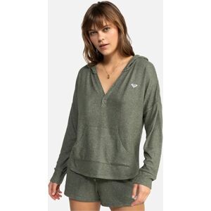 Women's Roxy Womens Saturdaze Cosy Loose fit Hoodie - Tan - Size: 18/16 Women's Roxy Womens Saturdaze Cosy Loose fit Hoodie - Tan - Size: 18/16