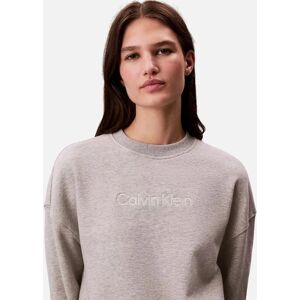 Calvin Klein Women's Women Cotton Terry Lounge Sweatshirt, Grey Heather - Size: 12 Calvin Klein Women's Women Cotton Terry Lounge Sweatshirt, Grey Heather - Size: 12