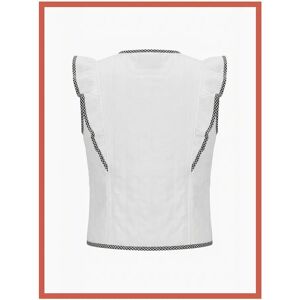 Nooki Design Women's Aster Padded Frill Gilet - White - Size: 10/8 Nooki Design Women's Aster Padded Frill Gilet - White - Size: 10/8