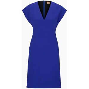 Hugo Boss Women's Debrany V-Neck Knee Length A-Line Dress - Navy - Size: 12 Hugo Boss Women's Debrany V-Neck Knee Length A-Line Dress - Navy - Size: 12
