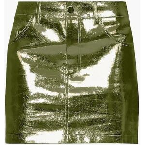 Amy Lynn Women's Regular Fit Metallic Patterned Mini Skirt - Green - Size: 12/32in Amy Lynn Women's Regular Fit Metallic Patterned Mini Skirt - Green - Size: 12/32in