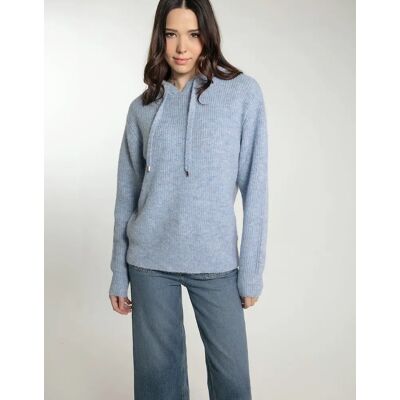 Nooki Design Women's Norwood Knitted Hoodie In Sky Blue - Size: 10/8 Nooki Design Women's Norwood Knitted Hoodie In Sky Blue - Size: 10/8