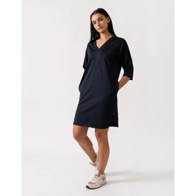 Women's Maison Scotch V-Neck Sweat Panel Sleeved Womens Dress - Navy - Size: 14 Women's Maison Scotch V-Neck Sweat Panel Sleeved Womens Dress - Navy - Size: 14