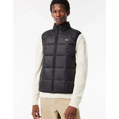 Women's Lacoste Sleeveless Water-Repellent Gilet Vest - Black - Size: 58 46" chest Women's Lacoste Sleeveless Water-Repellent Gilet Vest - Black - Size: 58 46" chest