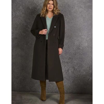 Live Unlimited London Women's Olive Double Breasted Coat - Green - Size: 18 Live Unlimited London Women's Olive Double Breasted Coat - Green - Size: 18