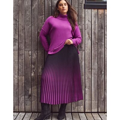 Live Unlimited London Women's Purple Ombre Pleated Maxi Skirt - Size: 22 Live Unlimited London Women's Purple Ombre Pleated Maxi Skirt - Size: 22