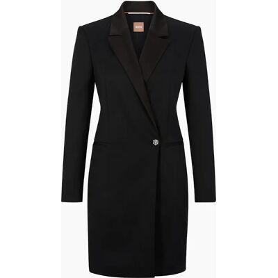 Hugo Boss Women's Dackea Solid Patterned Blazer - Black - Size: 12 Hugo Boss Women's Dackea Solid Patterned Blazer - Black - Size: 12