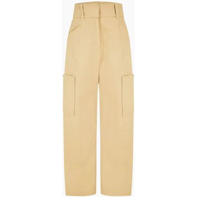 Hugo Boss Women's Solid Patterned High Rise Combat Pants - Cream - Size: 8/29in/30in Hugo Boss Women's Solid Patterned High Rise Combat Pants - Cream - Size: 8/29in/30in