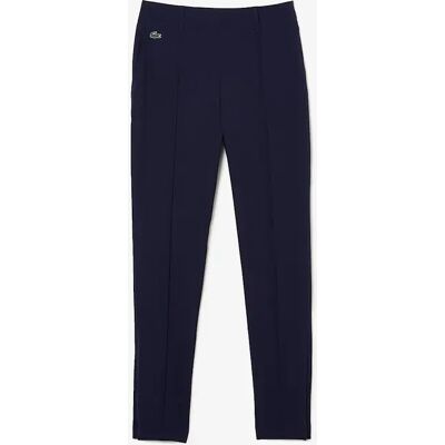 Lacoste Women's Solid Patterned High Rise Straight Chinos - Navy - Size: 10 38 Lacoste Women's Solid Patterned High Rise Straight Chinos - Navy - Size: 10 38