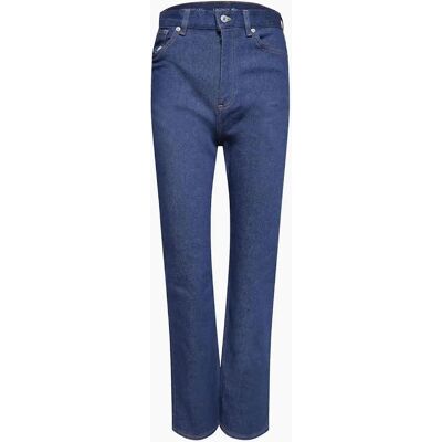Lacoste Women's High Rise Wide Fit Five Pocket Jeans - Blue - Size: 29 l32 Lacoste Women's High Rise Wide Fit Five Pocket Jeans - Blue - Size: 29 l32