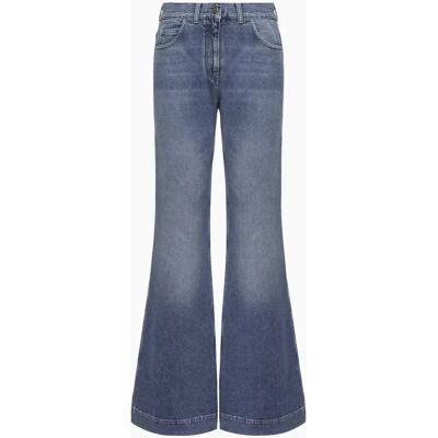 Moncler Women's WOMENS FLARED DENIM JEANS - Blue - Size: 14 Moncler Women's WOMENS FLARED DENIM JEANS - Blue - Size: 14