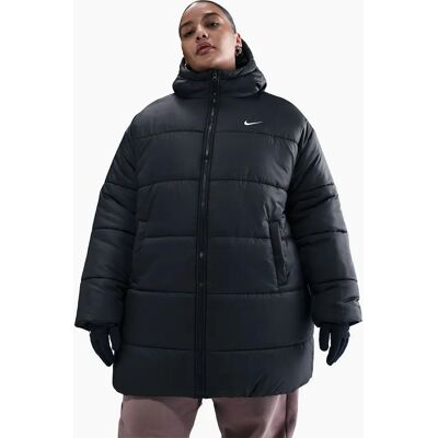 Nike Women's Solid Patterned Hooded Woven Cuff Puffer Parka Coat - Black/Multi - Size: 18 Nike Women's Solid Patterned Hooded Woven Cuff Puffer Parka Coat - Black/Multi - Size: 18