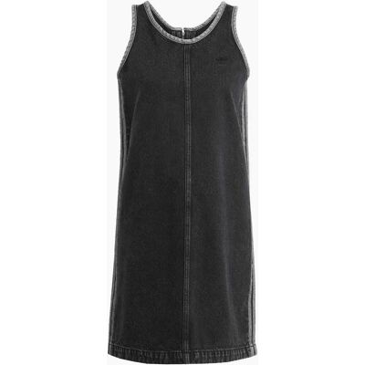 Adidas Women's Denim Scoop Neck Sleeveless Knee Length Dress - True Black De - Size: 8 Adidas Women's Denim Scoop Neck Sleeveless Knee Length Dress - True Black De - Size: 8