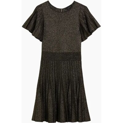 Women's Ted Baker Madison Metallic Angel Sleeve Black Knit Dress - Size: 8 Women's Ted Baker Madison Metallic Angel Sleeve Black Knit Dress - Size: 8