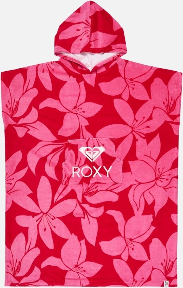 Women's Roxy Womens Stay Magical Printed Hooded Changing Robe - Tomato Klaeido - Size: 22/26/24/28/6/14/10/16/18/20/2/4/8/12
