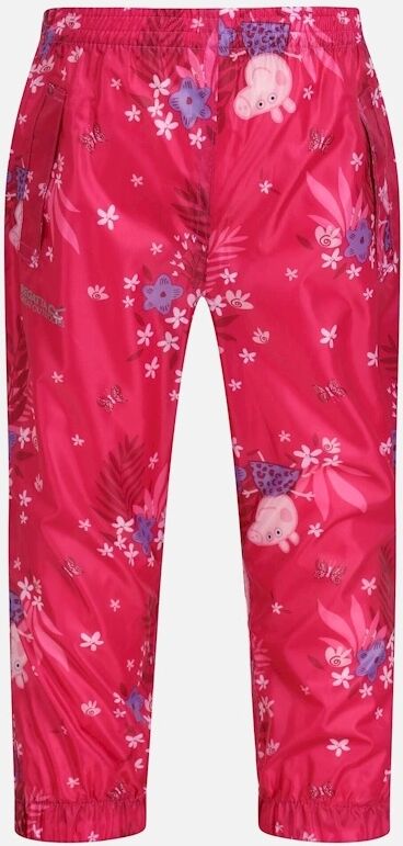 Baby Boy's Regatta Childrens/Kids Pack It Floral Peppa Pig Waterproof Over Trousers - Pink - Size: 9-12 months/6-9 months