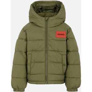 Hugo Boss Boy's Boys Khaki Green Logo Puffer Down Coat - Tan - Size: 10 years