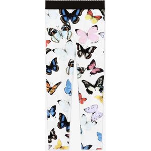 Dolce & Gabbana Girl's Girls Butterfly Print Leggings in White - Size: 6 years