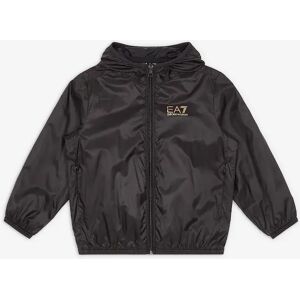 EA7 Boy's Boys Hooded Zip Up Jacket in Black - Size: 10 years