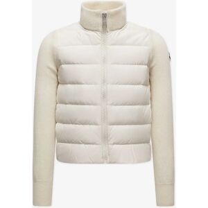 Moncler Girl's Girls Down Padded Zip Up Cardigan in Ivory - Cream - Size: 14 years